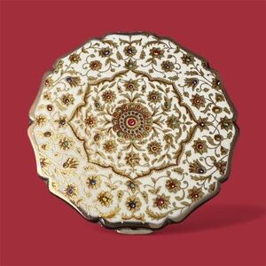 Vintage 1950s Stratton Loose Powder Compact with Middle Eastern Decoration